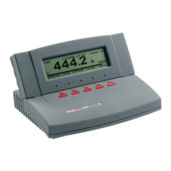 MKS Ophir LaserStar Quick Reference