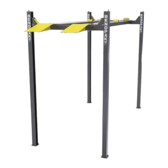 BendPak HD-7MZ Installation And Operation Manual