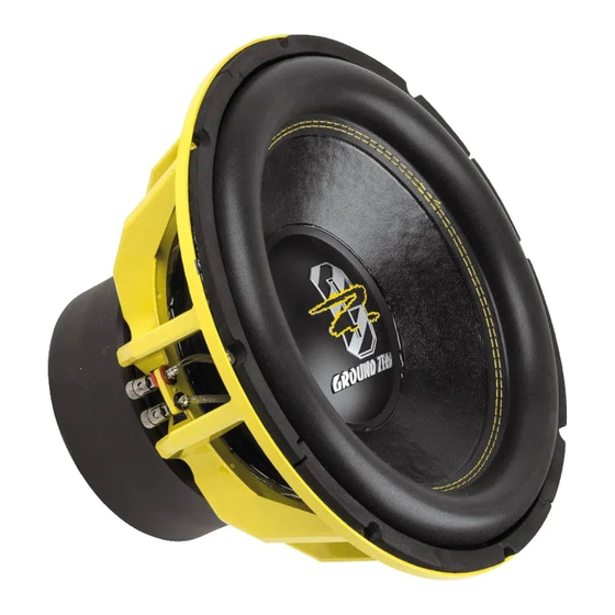 Ground Zero 38XSPL-D1 Owner's Manual