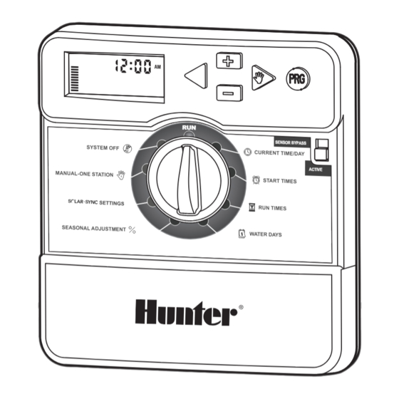 Hunter X-CORE XC-800I Owners Manual And Programming Instructions