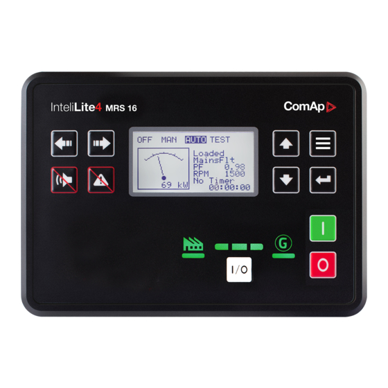 ComAp InteliLite 4 MRS16 Operator's Manual