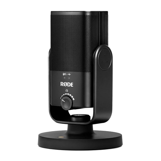 RODE Microphones NT-USB MINI Quick Start Manual