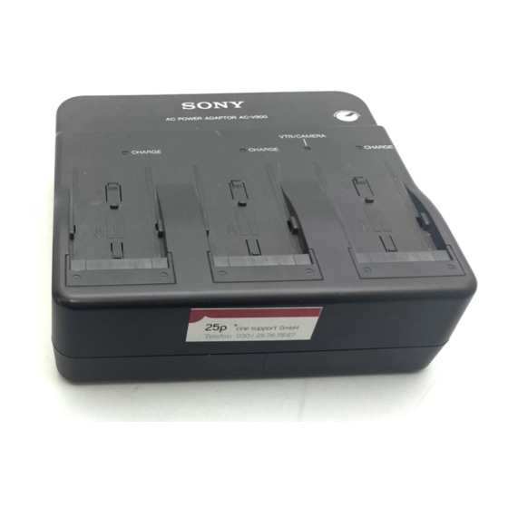Sony AC-V900 Operating Instructions