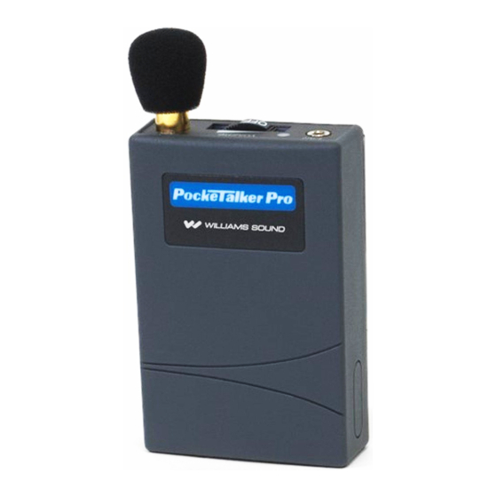 Williams Sound Pocketalker Pro Manual And User Manual