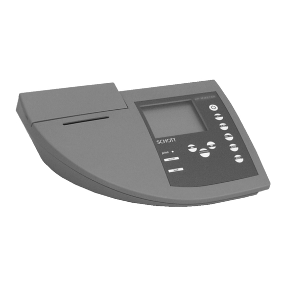SCHOTT CG 853P Operating Manual
