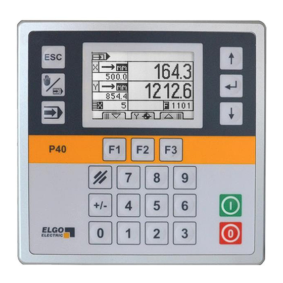 ELGO Electronic P40-000 Series Operating Manual