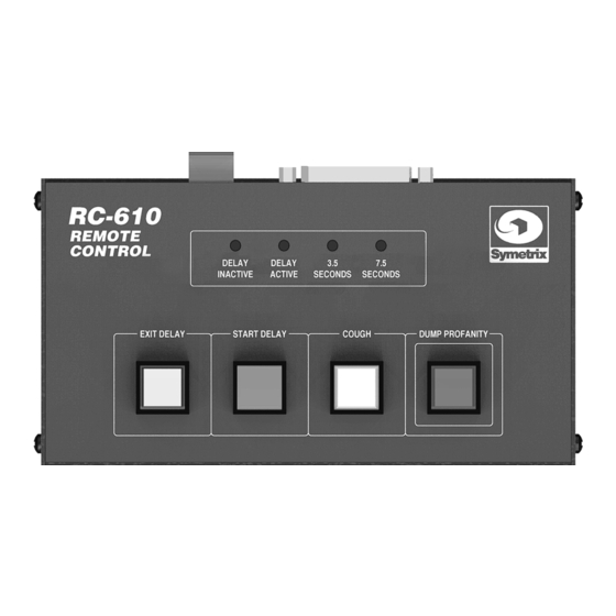 Symetrix RC-610 User Manual
