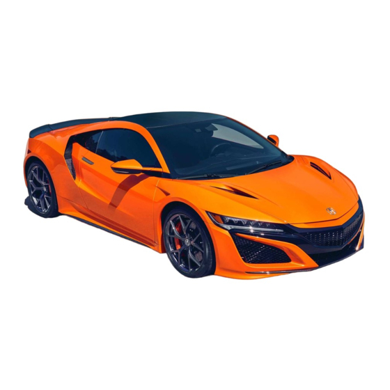 Acura NSX 2020 Owner's Manual
