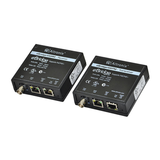 Altronix eBridge PLUS Installation Manual