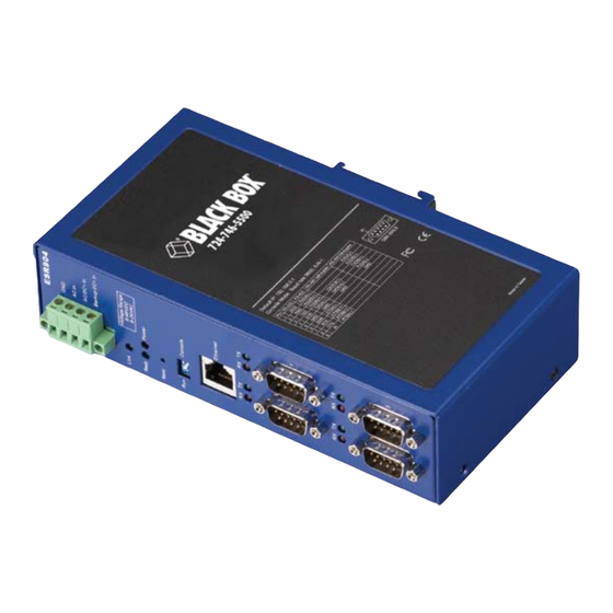 Black Box Industrial Ethernet Serial Server  LES401A LES401A Technical Specifications