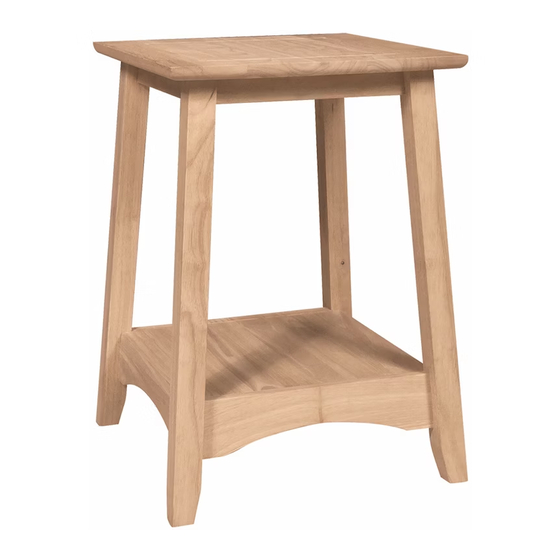 Whitewood Furniture BOMBAY OT-4TE Assembly Instructions