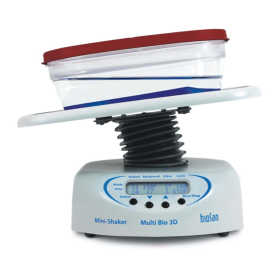 Biosan Multi Bio 3D Operating Manual