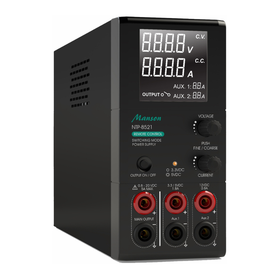 Manson Engineering Industrial NTP-8521 User Manual