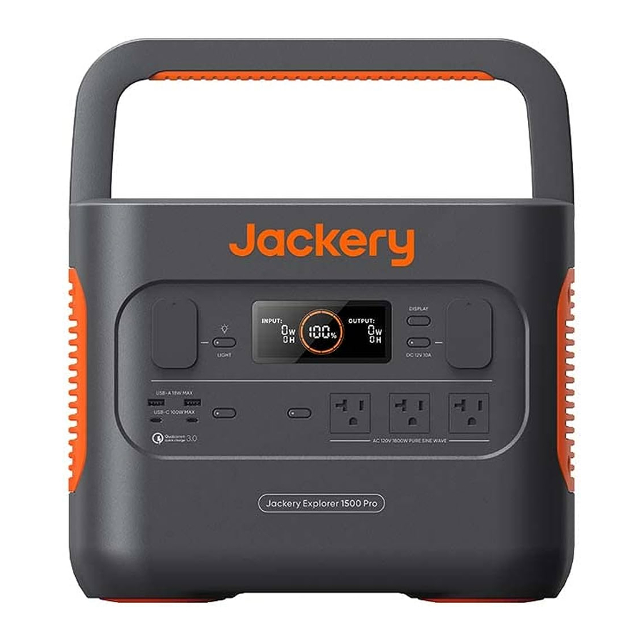 Jackery Explorer 1500 Pro, JE-1500B - Portable Power Station Manual