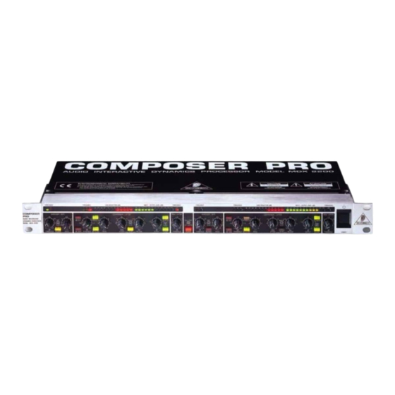 Behringer COMPOSER PRO MDX2200 Technical Specifications