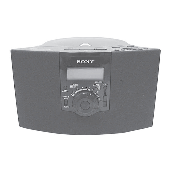 Sony ICF-CD823 Service Manual