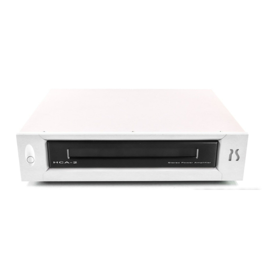PS Audio HCA-2 Operating Instructions Manual
