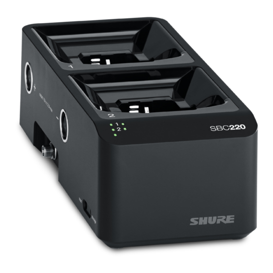 User Manuals: Shure SBC220 Networked Docking Charger