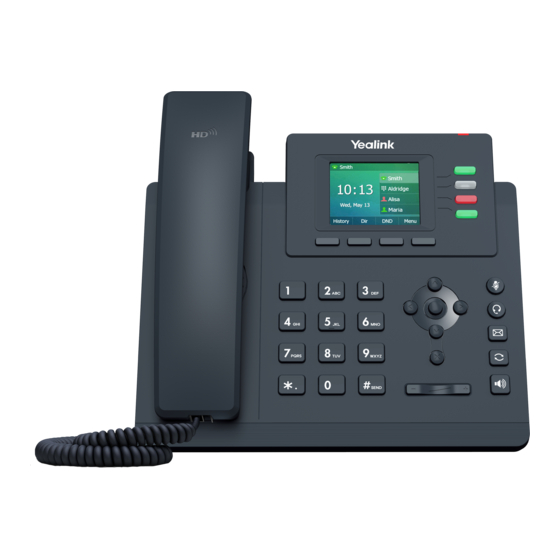 Yealink SIP-T33G Quick Reference Manual