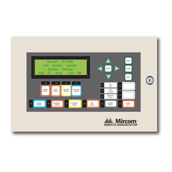 Mircom RAX-LCD Installation And Wiring Manual