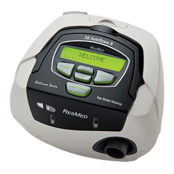 ResMed S8 AutoScore II Clinical Quick Setup Manual