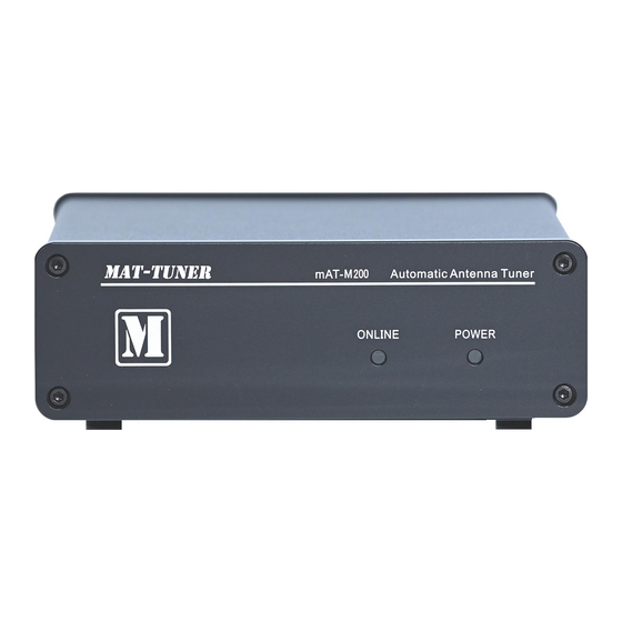 Mat-Tuner mAT-M200 Instructions