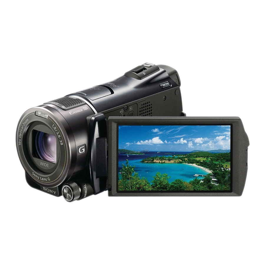 Sony Handycam HDR-CX550 HD Camcorder Manuals
