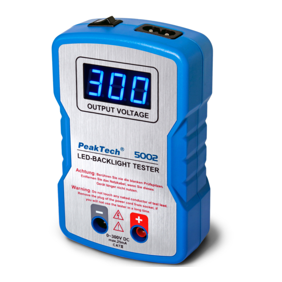 PeakTech 5002 Operation Manual