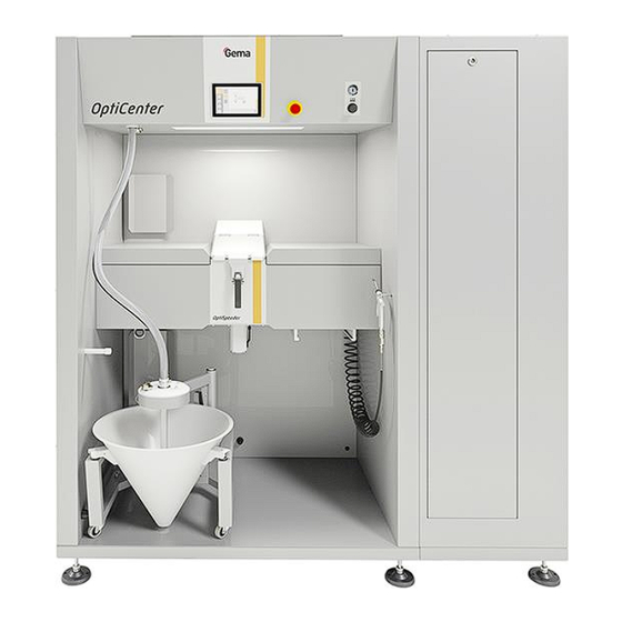 User Manuals: Gema OptiCenter OC07 Management System