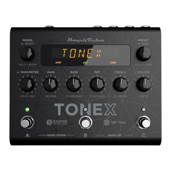 IK Multimedia AmpliTube TONEX User Manual
