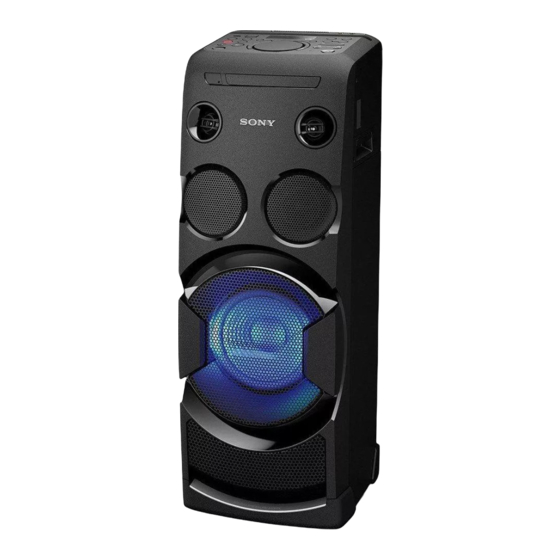 Sony Shake-44D Home Audio System Manual