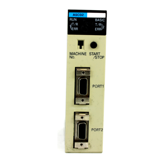 Omron SYSMAC C200H-ASC02 Manuals