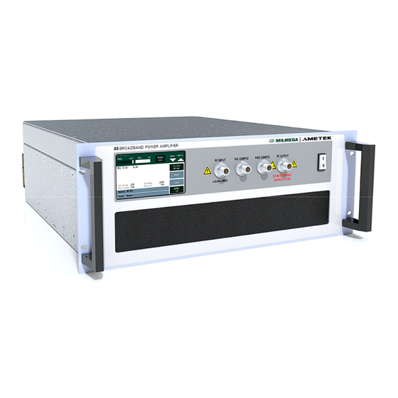 Milmega Ametek AS Series Operation Manual