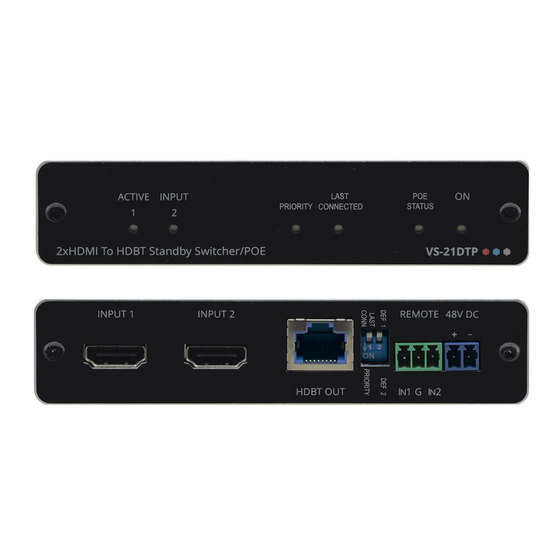 Kramer VS-21DTP Quick Start Manual