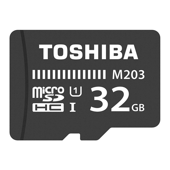 Toshiba microSDXC UHS-? Manual