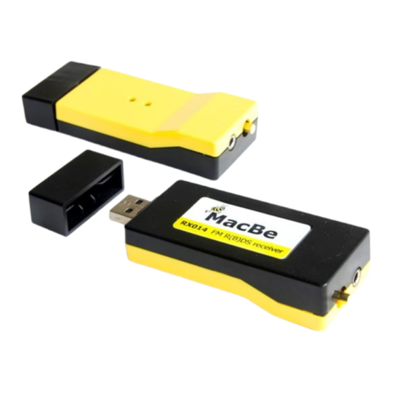 MacBe RX014 RDS Receiver Manuals