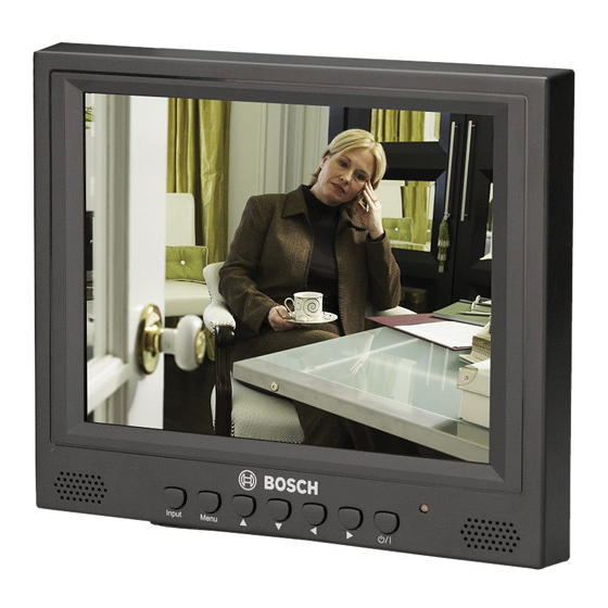 Bosch UML-100 LCD Color Monitor Manuals