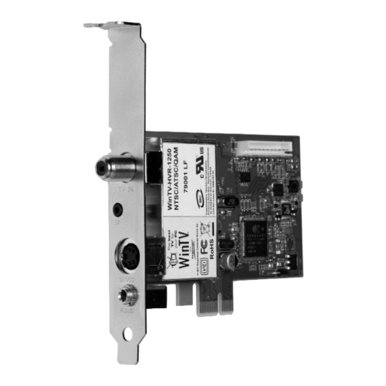 Hauppauge WinTV-HVR-1250 Quick Installation Manual