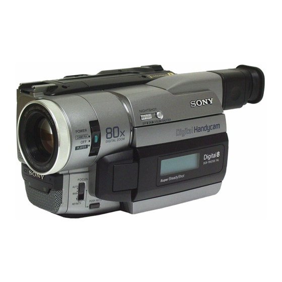 Sony D8 Digital Handycam DCR-TRV310E Service Manual