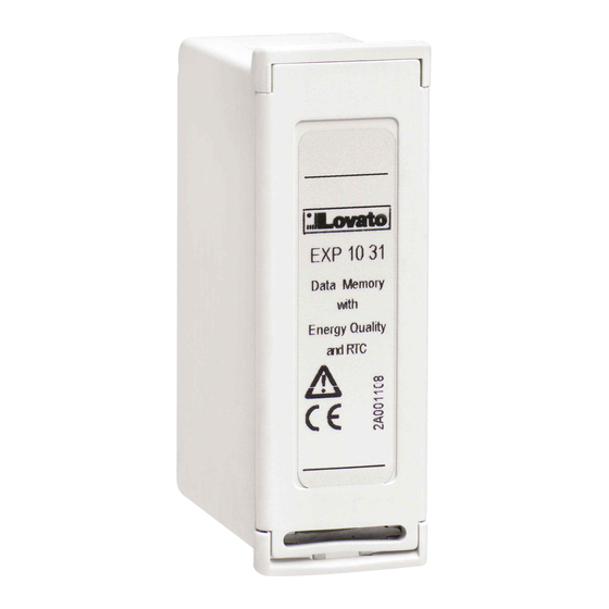 LOVATO ELECTRIC EXP10 31 Quick Start Manual