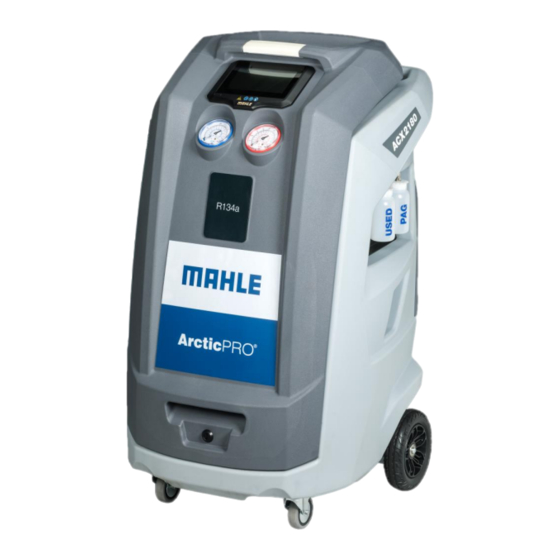MAHLE ArcticPRO ACX2180 Operation Manual