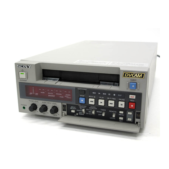 Sony DSR-40 Operating Instructions Manual