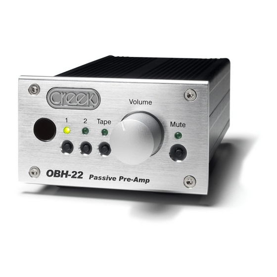 Creek Audio OBH-22 Operating Instructions