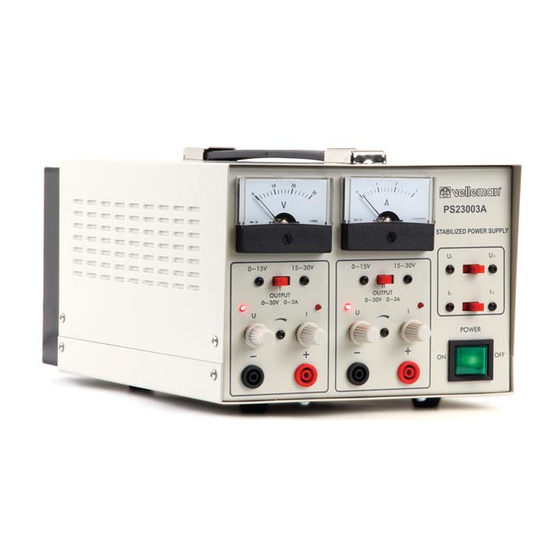 Velleman PS23003A Manual