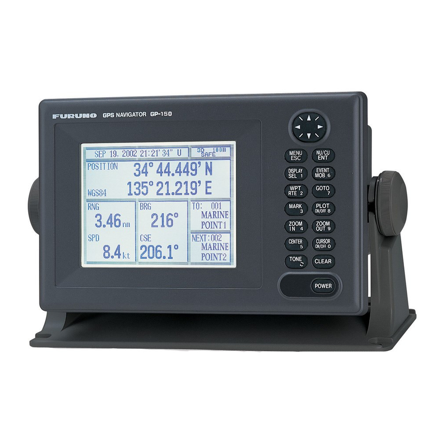Furuno GPS NAVIGATOR GP-150 Operator's Manual