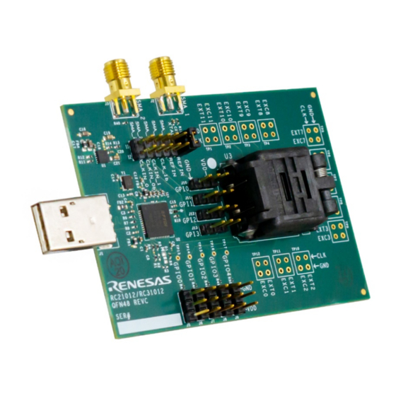 Renesas RC21012A Manual