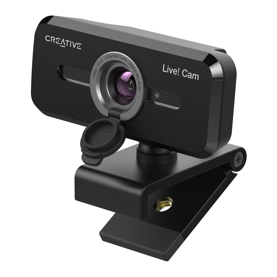 Creative Live! Cam Sync 1080p V2 - Full HD Webcam Manual