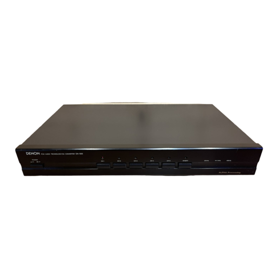 Denon DA-500 Operating Instructions Manual