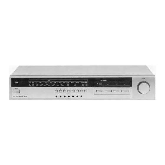 Dual CT 1120 Operating Instructions Manual