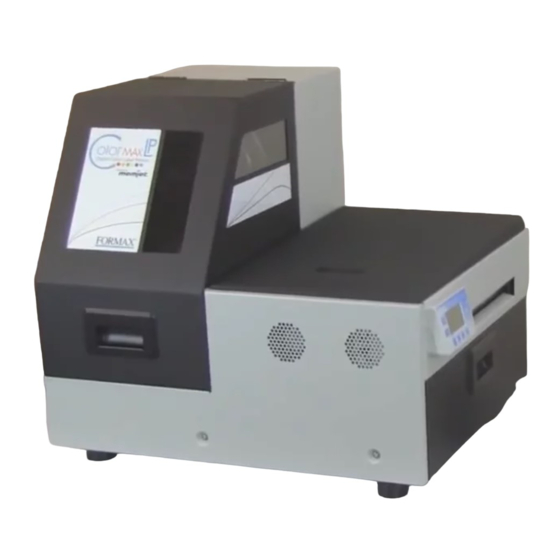 Formax ColorMax LP Quick Setup And Installation Manual
